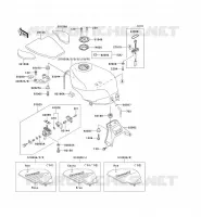 RESERVOIR CARBURANT pour Kawasaki ZZR600 1992