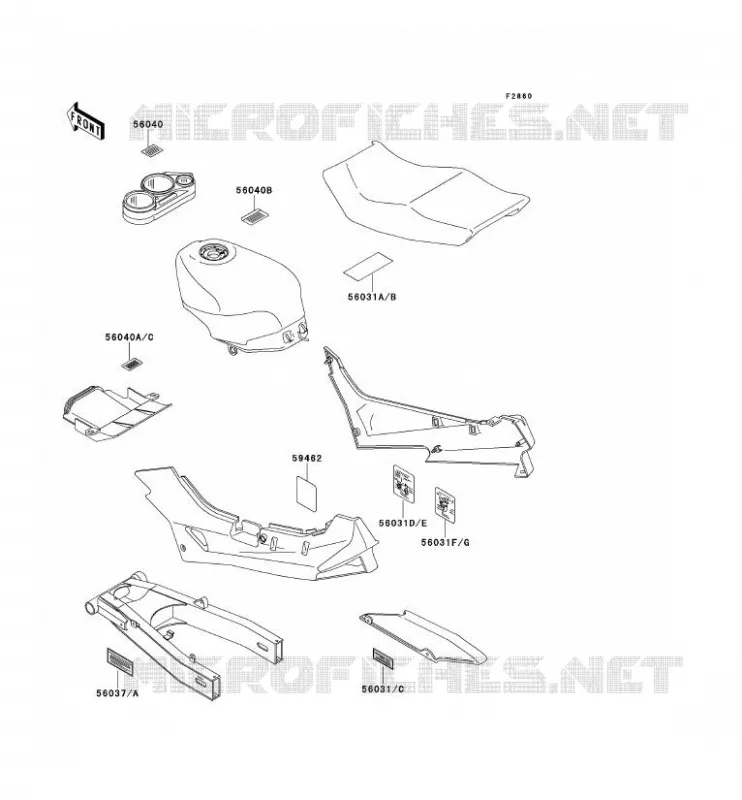 LABEL Kawasaki MOTOS 600 1992 ZZR600  ZX600-D3