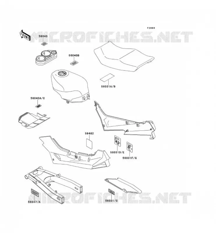 LABEL Kawasaki MOTOS 600 1992 ZZR600  ZX600-D3