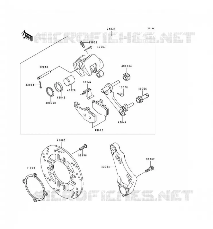 FREIN ARRIERE Kawasaki MOTOS 600 1993 ZZR600  ZX600-E1