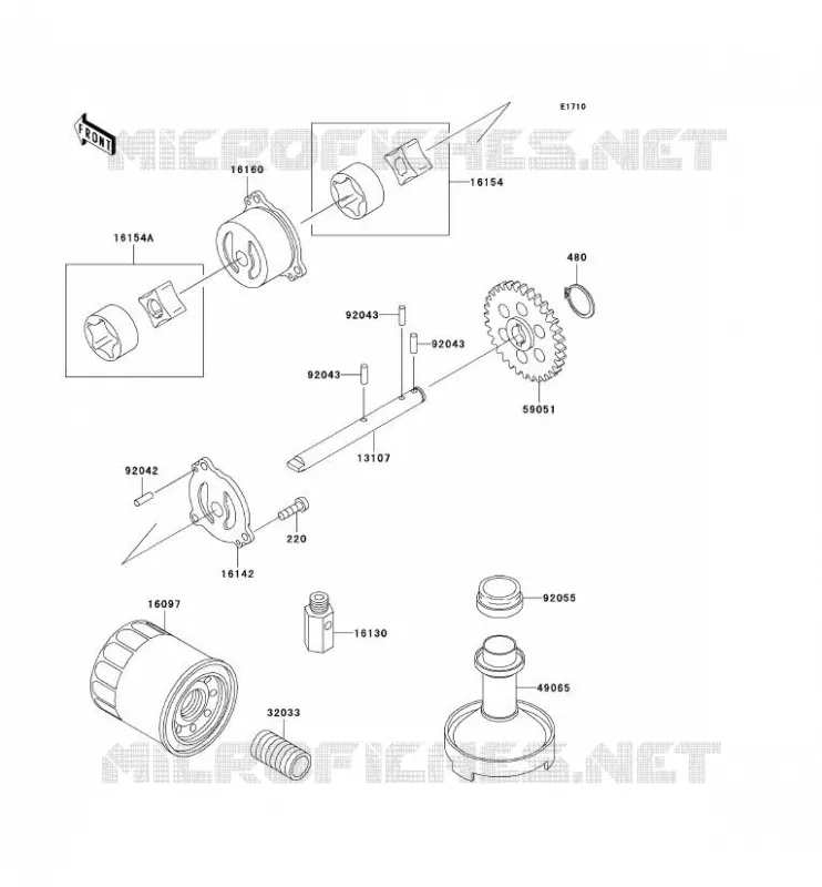 POMPE A HUILE Kawasaki MOTOS 600 1993 ZZR600  ZX600-E1