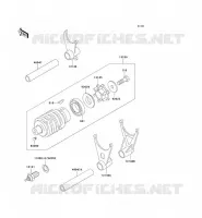 FOURCHETTE/BARRILLET DE SELECTION pour Kawasaki ZZR600 1993