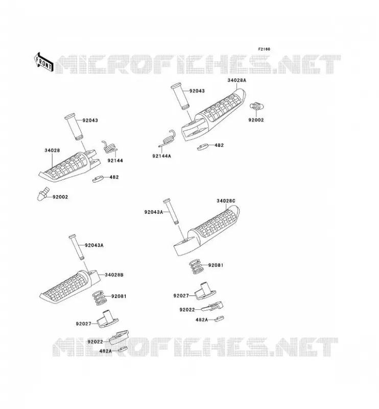 REPOSE PIED Kawasaki MOTOS 600 2003 ZZR600  ZX600-E11