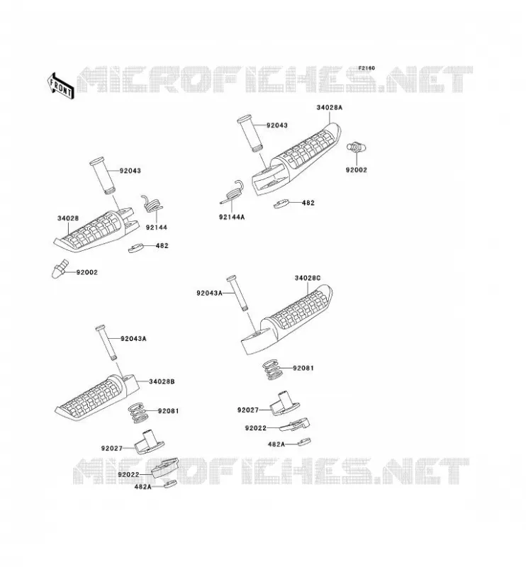 REPOSE PIED Kawasaki MOTOS 600 2003 ZZR600  ZX600-E11P