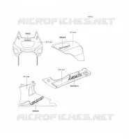 DECALS(SILVER)(CN) pour Kawasaki ZZR600 2004