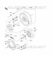 ROUE ARRI&Egrave;RE/CHAINE pour Kawasaki ZZR600 2004