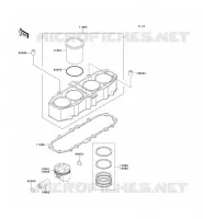CYLINDRE/PISTON pour Kawasaki ZZR600 2004