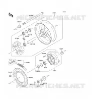 ROUE ARRI&Egrave;RE/CHAINE pour Kawasaki ZZR600 2004