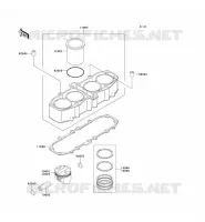 CYLINDRE/PISTON pour Kawasaki ZZR600 2004