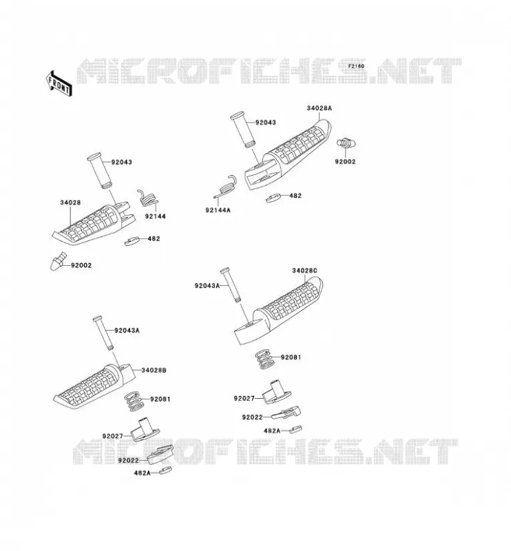 REPOSE PIED Kawasaki MOTOS 600 2004 ZZR600  ZX600-E12