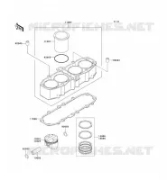 CYLINDRE/PISTON pour Kawasaki ZZR600 2004