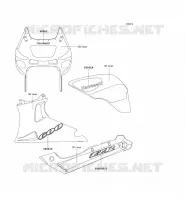 DECALS(SILVER) pour Kawasaki ZZR600 2004