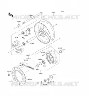 MOYEU ARRIERE pour Kawasaki ZZR600 2004
