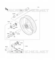 MOYEU AVANT pour Kawasaki ZZR600 2004