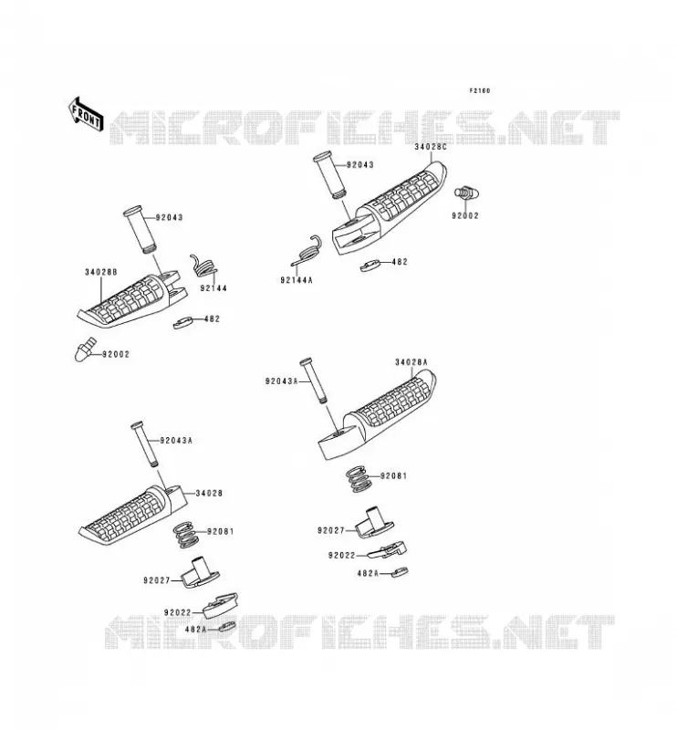 REPOSE PIED Kawasaki MOTOS 600 1994 ZZR600  ZX600-E2