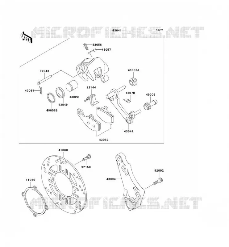 FREIN ARRIERE Kawasaki MOTOS 600 1994 ZZR600  ZX600-E2