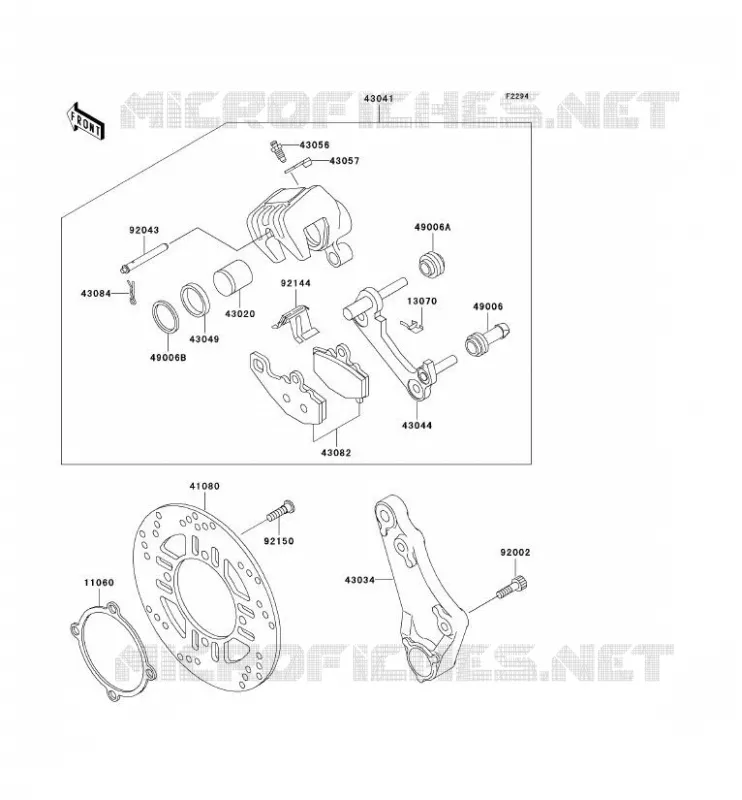 FREIN ARRIERE Kawasaki MOTOS 600 1995 ZZR600  ZX600-E3