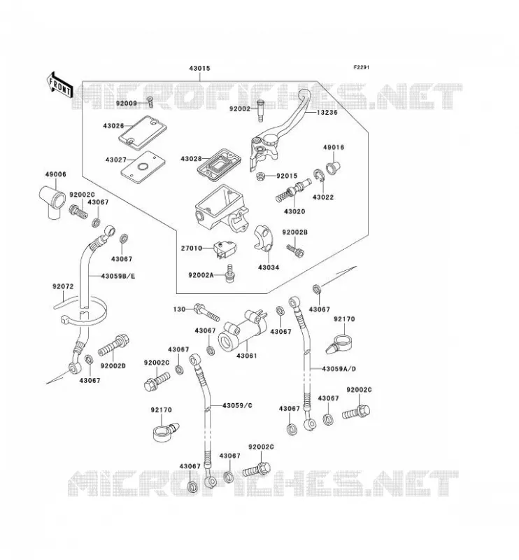 MAITRE CYLINDRE AV Kawasaki MOTOS 600 1995 ZZR600  ZX600-E3