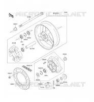 MOYEU ARRIERE pour Kawasaki ZZR600 1995