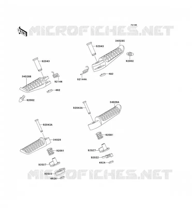 REPOSE PIED Kawasaki MOTOS 600 1995 ZZR600  ZX600-E3