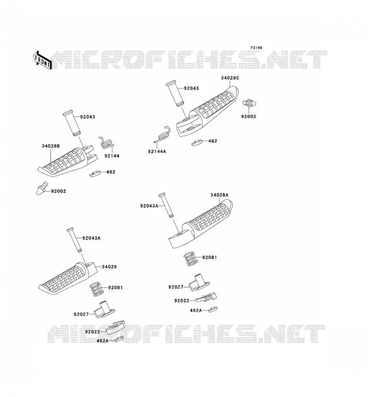 REPOSE PIED Kawasaki MOTOS 600 1995 ZZR600  ZX600-E3