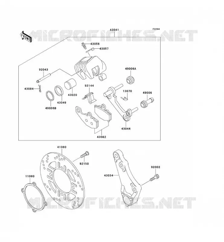 FREIN ARRIERE Kawasaki MOTOS 600 1995 ZZR600  ZX600-E3