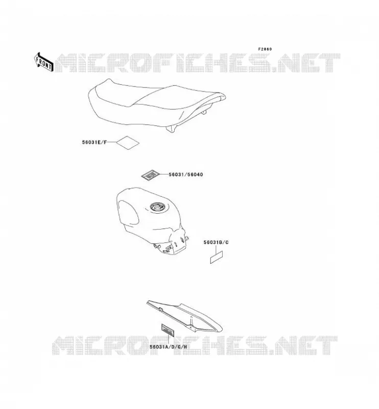 LABEL Kawasaki MOTOS 600 1995 ZZR600  ZX600-E3