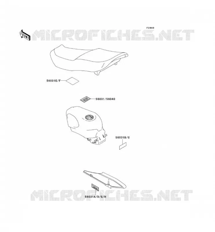 LABEL Kawasaki MOTOS 600 1995 ZZR600  ZX600-E3
