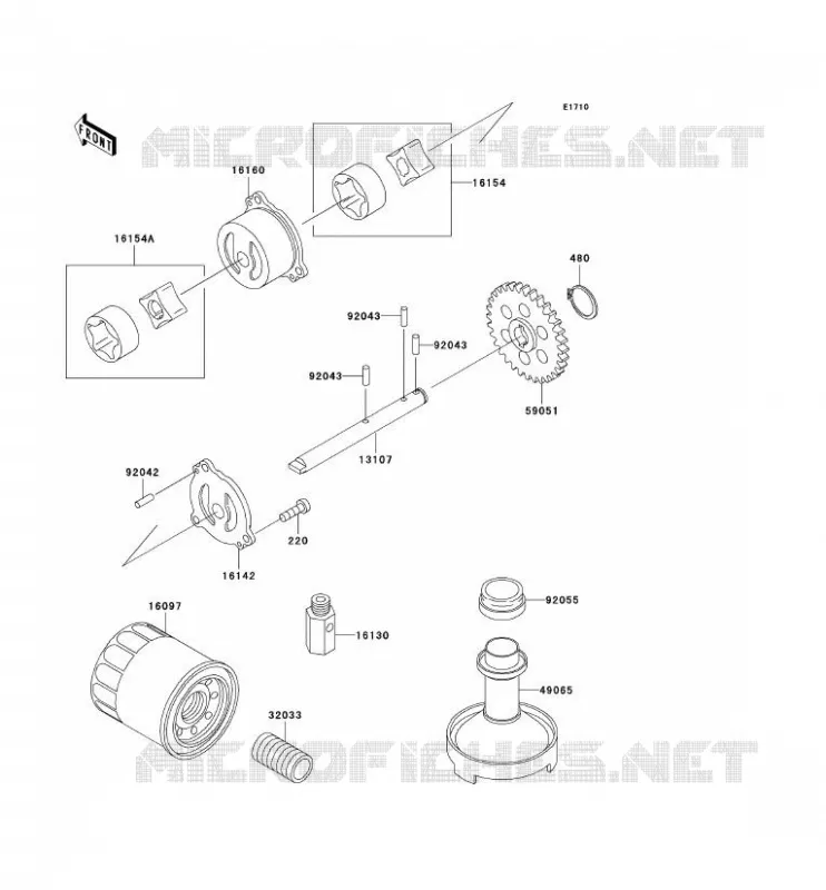 POMPE A HUILE Kawasaki MOTOS 600 1995 ZZR600  ZX600-E3