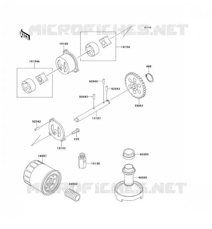 POMPE A HUILE Kawasaki MOTOS 600 1995 ZZR600  ZX600-E3