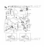 RESERVOIR CARBURANT pour Kawasaki ZZR600 1996