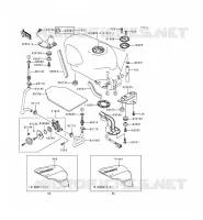 RESERVOIR CARBURANT pour Kawasaki ZZR600 1996