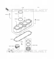 CYLINDRE/PISTON pour Kawasaki ZZR600 1997