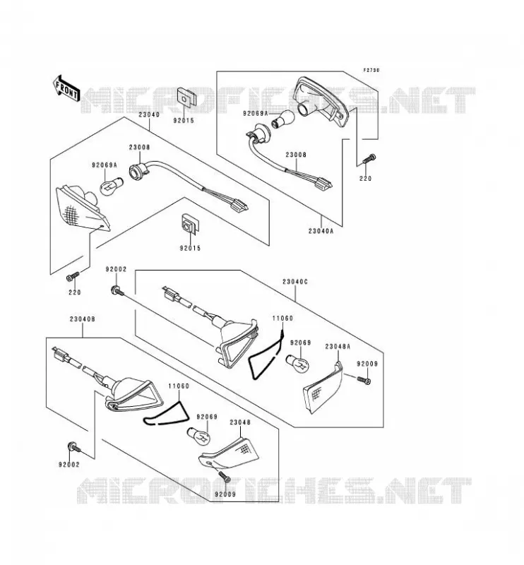 CLIGNOTANTS Kawasaki MOTOS 600 1997 ZZR600  ZX600-E5
