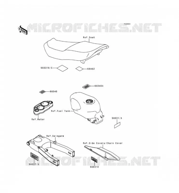 LABEL Kawasaki MOTOS 600 1997 ZZR600  ZX600-E5
