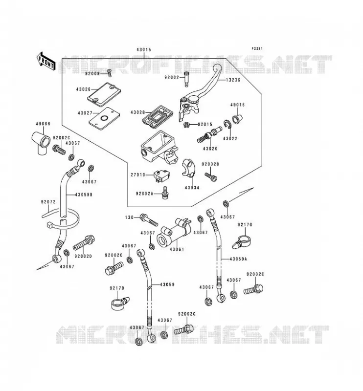 MAITRE CYLINDRE AV Kawasaki MOTOS 600 1997 ZZR600  ZX600-E5