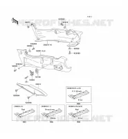 CACHE LAT&Eacute;RAL/GARDE CHAINE pour Kawasaki ZZR600 2000