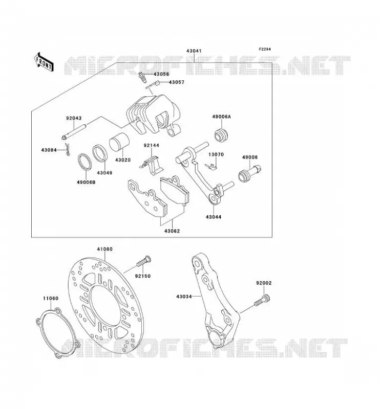 FREIN ARRIERE Kawasaki MOTOS 600 2001 ZZR600  ZX600-E9