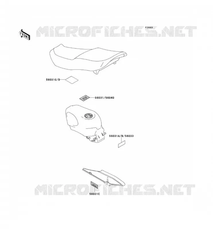 LABEL Kawasaki MOTOS 600 2001 ZZR600  ZX600-E9