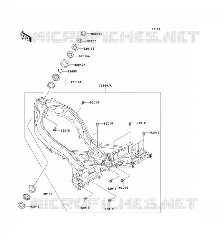 CH&Acirc;SSIS Kawasaki MOTOS 600 1996 NINJA ZX-6R  ZX600-F2