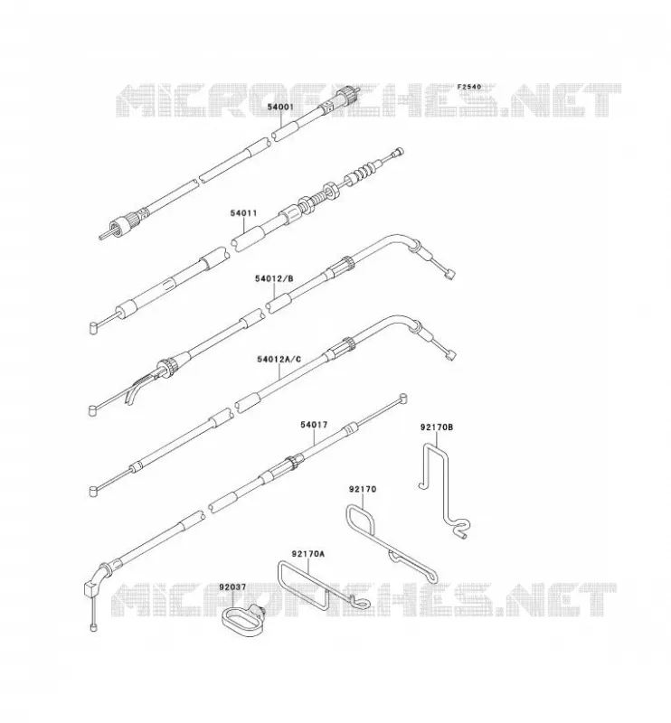 CABLES Kawasaki MOTOS 600 1996 NINJA ZX-6R  ZX600-F2