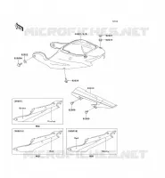 CACHE LAT&Eacute;RAL/GARDE CHAINE pour Kawasaki NINJA ZX-6R 1998