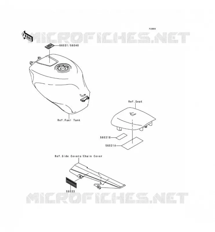 LABEL Kawasaki MOTOS 600 1998 NINJA ZX-6R  ZX600-G1
