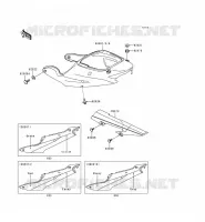 CACHE LAT&Eacute;RAL/GARDE CHAINE pour Kawasaki NINJA ZX-6R 1998