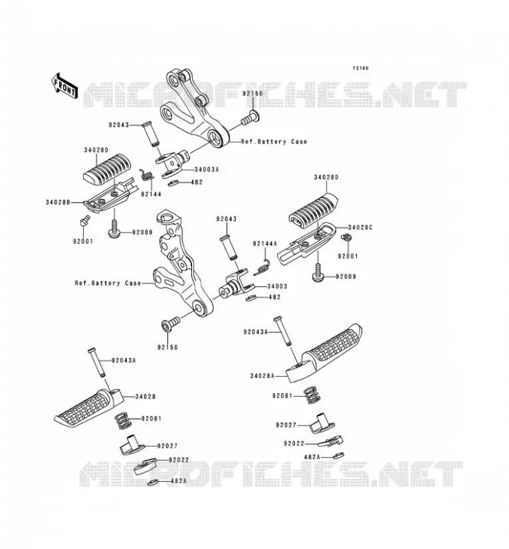 REPOSE PIED Kawasaki MOTOS 600 1998 NINJA ZX-6R  ZX600-H1