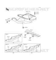 CACHE LAT&Eacute;RAL/GARDE CHAINE pour Kawasaki NINJA ZX-6R 1998