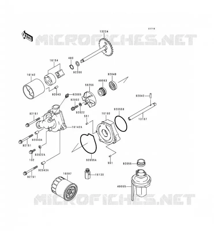 POMPE A HUILE Kawasaki MOTOS 600 1999 NINJA ZX-6R  ZX600-H2