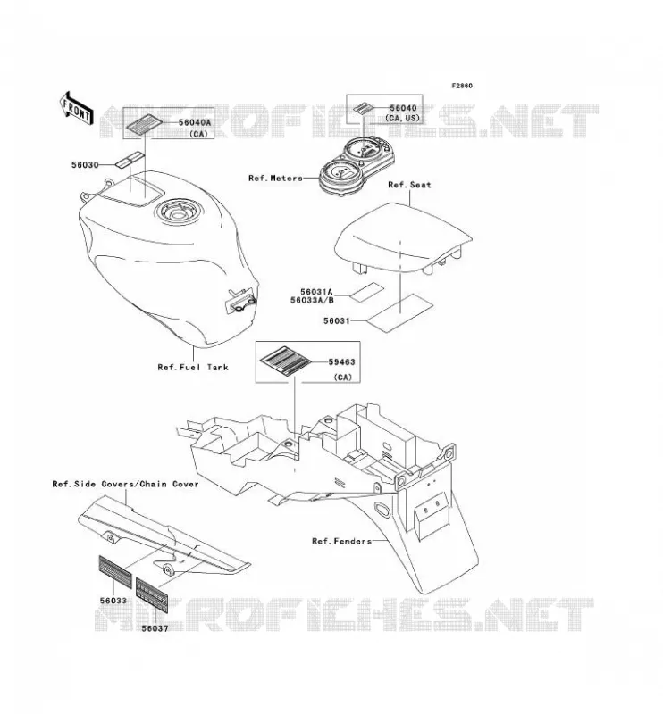 LABEL Kawasaki MOTOS 600 2000 NINJA ZX-6R  ZX600-J1