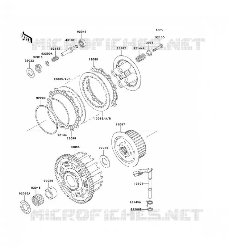 EMBRAYAGE Kawasaki MOTOS 600 2000 NINJA ZX-6R  ZX600-J1