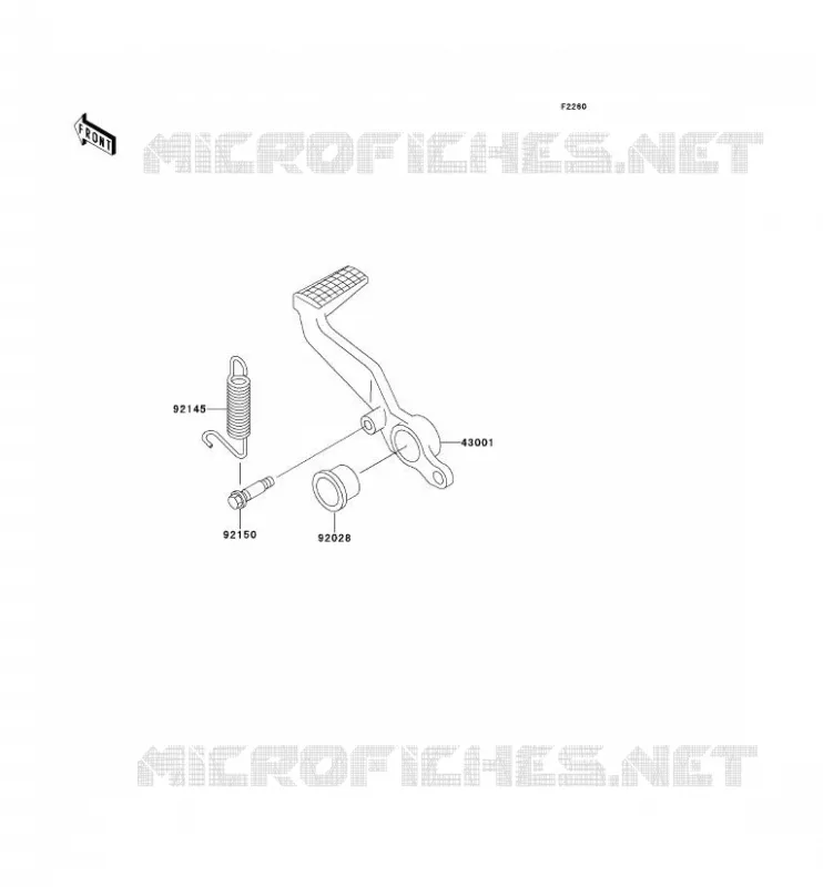 PEDALE DE FREIN Kawasaki MOTOS 600 2000 NINJA ZX-6R  ZX600-J1P